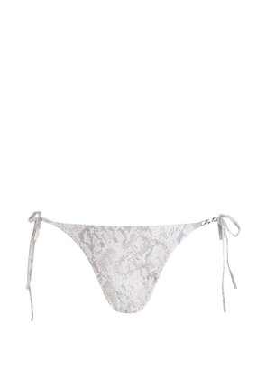 Karl Lagerfeld snake-print side-tie bikini bottoms - Neutrals