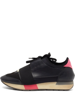 Balenciaga Pre-Owned leather lace-up sneakers - Black