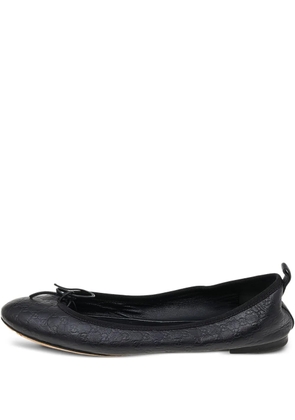Gucci Pre-Owned Guccissima leather ballet flats - Black