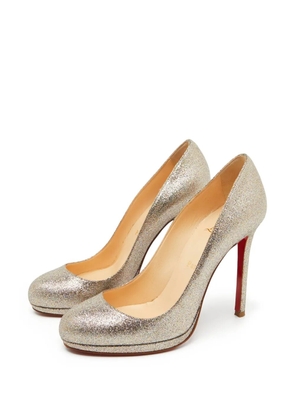 Christian Louboutin Pre-Owned 115mm leather heeled pumps - Gold