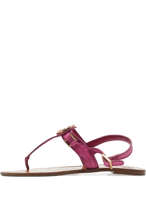Tory Burch pre-owned leather flat sandals - Pink