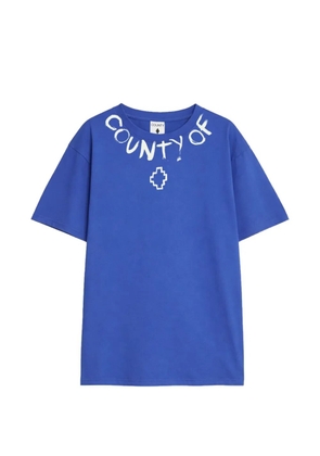 COUNTY OF MILAN crew-neck T-shirt - Blue