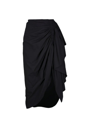 Michael Kors ruched ruffled skirt - Black