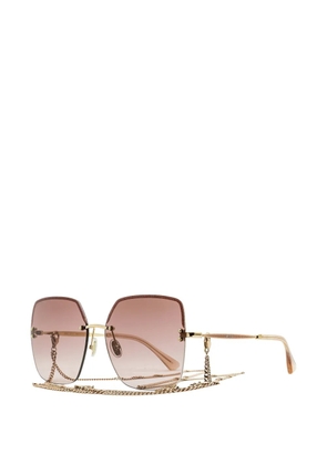 Jimmy Choo Eyewear Tavi N rimless square-frame sunglasses - Gold