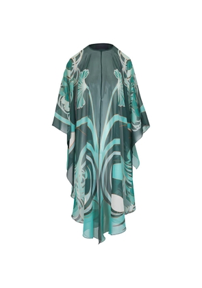 La DoubleJ Maria graphic-print silk dress - Green
