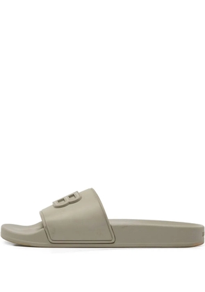 Balenciaga Pre-Owned logo-embossed slides - Neutrals