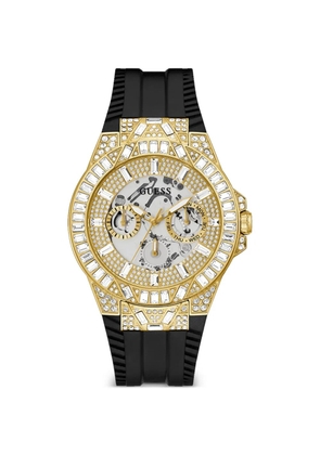 GUESS USA crystal-embellished 44mm watch - Gold