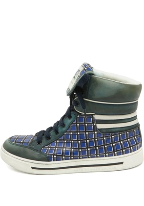 Marc Jacobs Vintage 2004 pre-owned plaid leather high-top sneakers - Green