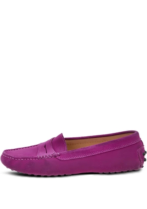 Tod's Vintage suede loafers - Purple