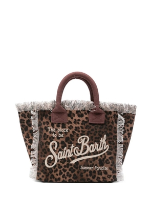 MC2 Saint Barth leopard-print Colette beach bag - Brown