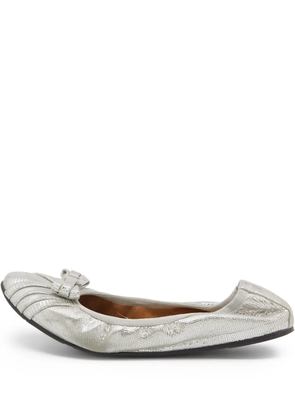 Ferragamo Pre-Owned Vara Bow ballet flats - Grey
