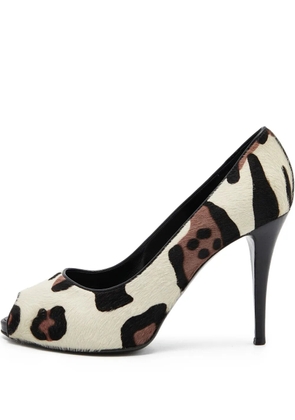 Giuseppe Zanotti Vintage 110mm leopard-print sandals - White