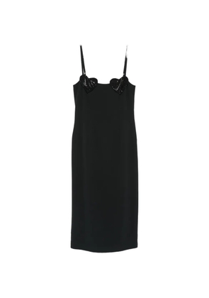 Blumarine heart-motif embellished midi dress - Black