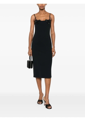 Blumarine heart-motif embellished midi dress - Black