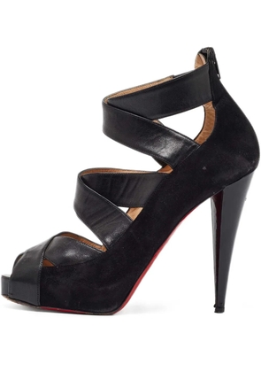 Christian Louboutin Pre-Owned 125mm leather sandals - Black