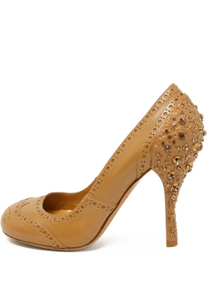 Miu Miu Pre-Owned 110mm leather pumps - Neutrals