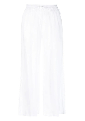 P.A.R.O.S.H. wide-leg linen trousers - White