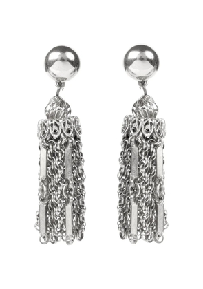 Monet Pre-Owned 1980s multi-link tassel clip-on earrings - Silver