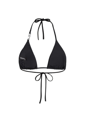 Karl Lagerfeld rhinestone-embellished triangle bikini top - Black