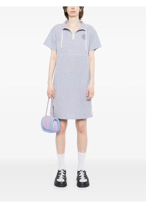 SPORT b. by agnès b. seersucker half-zip mini dress - Blue