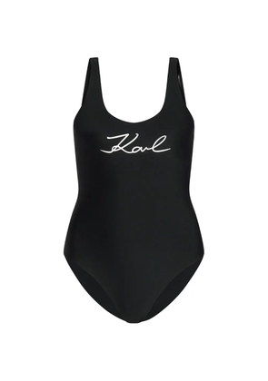 Karl Lagerfeld signature swimsuit - Black