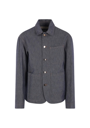 Meta Campania Collective Julian contrast-stitched denim jacket - Blue