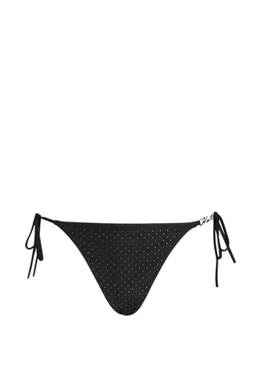 Karl Lagerfeld rhinestone-embellished side-tie bikini bottoms - Black