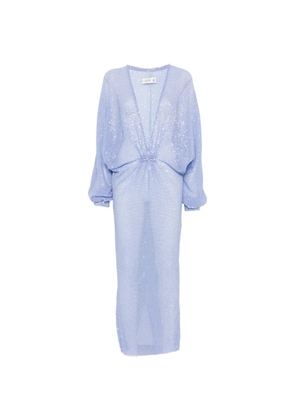 L'IDÉE drembellished pleated maxi dress - Purple