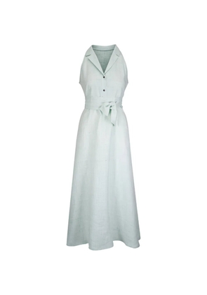 Kiton belted sleeveless maxi dress - Green