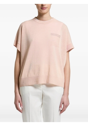 Peserico bead-embellished pocket sweater - Pink