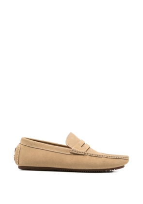SERGIO MORETTI FIRENZE suede penny loafers - Neutrals