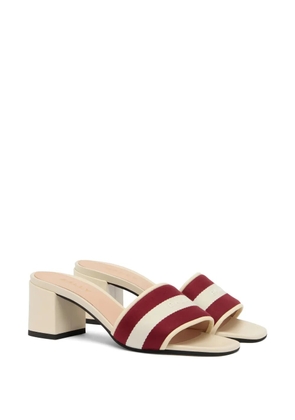 Bally signature-stripe block-heel sandals - Neutrals