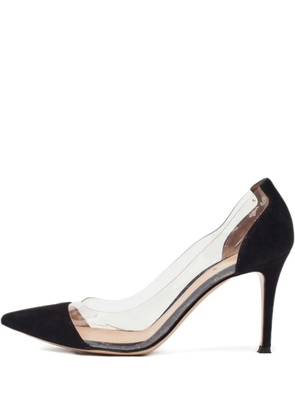 Gianvito Rossi pre-owned 85mm pointed-toe clear-panel pumps - Black