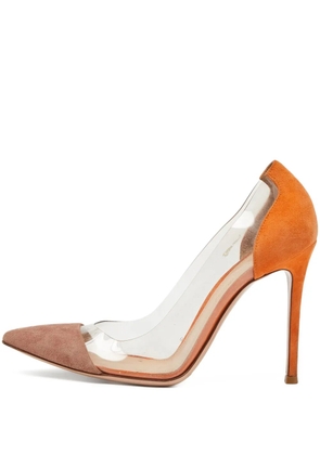 Gianvito Rossi pre-owned Plexi two-tone pumps - Neutrals