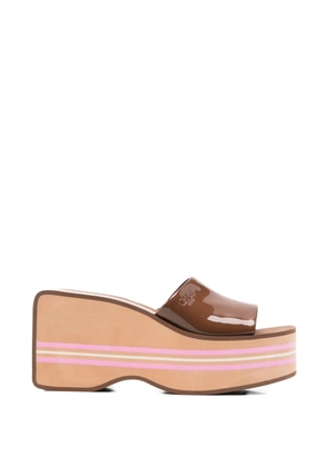 Chloé Swimming wedge sandals - Brown