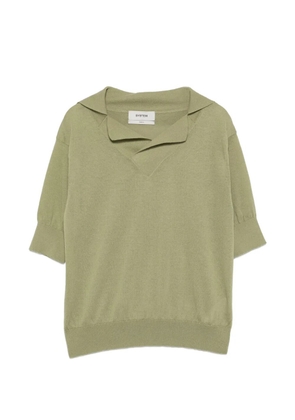 System V-neck short-sleeve top - Green