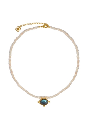 Ottoman Hands Sorel pearl labradorite necklace - Gold