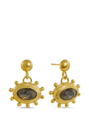 Ottoman Hands Zand labradorite drop earrings - Gold