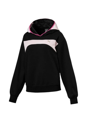 PUMA colour-block logo-print hoodie - Black