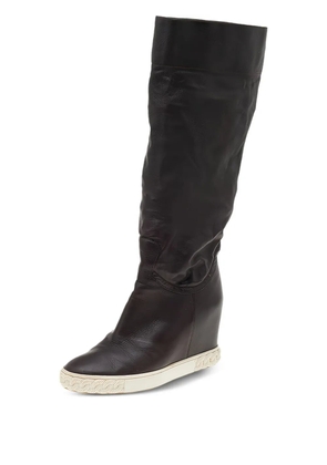 Casadei Vintage pre-owned wedge-heeled boots - Brown