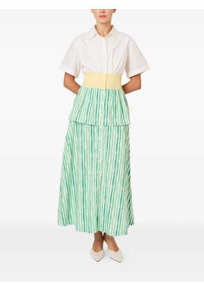 Rosie Assoulin striped tiered dress - White