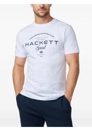 Hackett logo-print cotton T-shirt - White