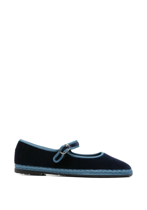 FLABELUS Montague velvet ballet flats - Blue