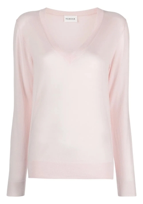 P.A.R.O.S.H. fine-knit V-neck top - Pink