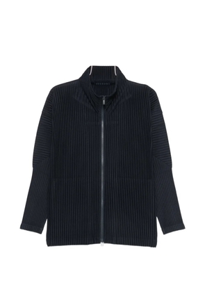 Homme Plissé Issey Miyake pleated zip-up shirt - Blue