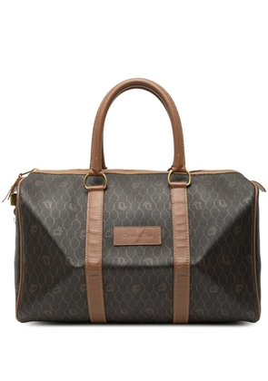 Christian Dior Pre-Owned 20th Century Honeycomb Coated Canvas boston bag - Black