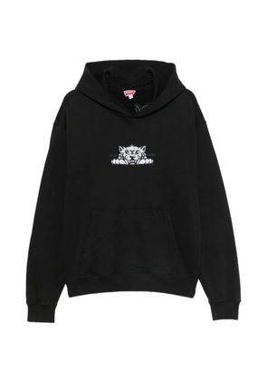 Kenzo Pre-Owned logo-embroidered hoodie - Black