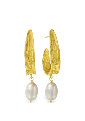 Ottoman Hands Judy pearl hoop earrings - Gold