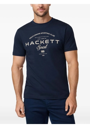 Hackett logo-print cotton T-shirt - Blue