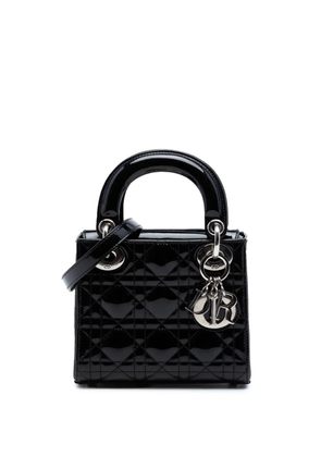 Christian Dior Pre-Owned 2011 Mini Patent Cannage Lady Dior satchel - Black